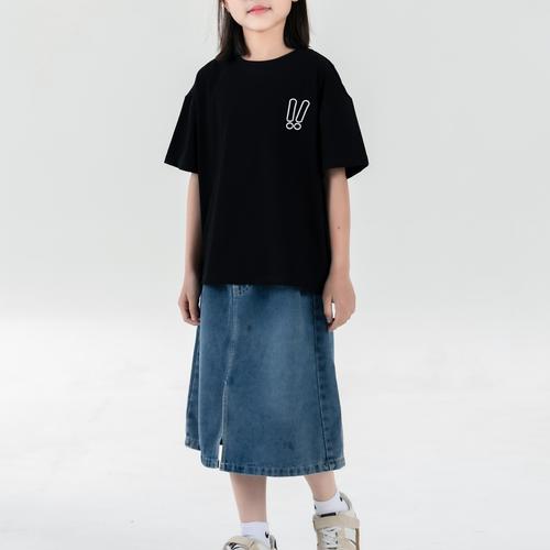 Customized Logo 100% Cotton Summer Striped Children T-shirts O-Neck Middle Sleeve Breathable T-shirt