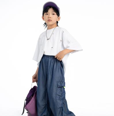 High Quality Custom Checkered Kids Factory Summer Children Trousers for Boys Solid Breathable