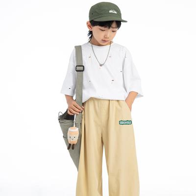 High Quality Custom Checkered Kids Factory Summer Children Trousers for Boys Solid Breathable