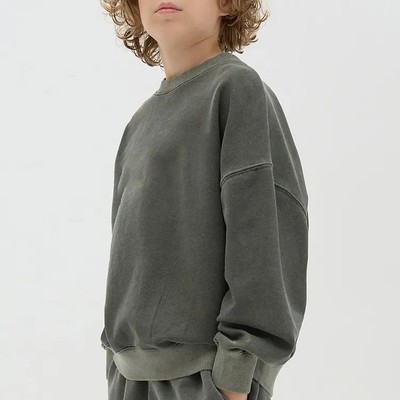 High Quality Custom Checkered Pocket Sweatshirt Baby Hoodies