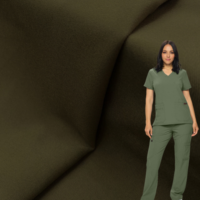 Twill 320gm polyester rayon spandex blend fabric for scrub suit