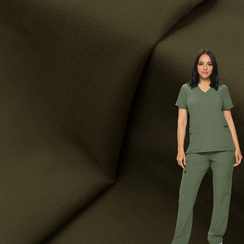 Twill 320gm polyester rayon spandex blend fabric for scrub suit