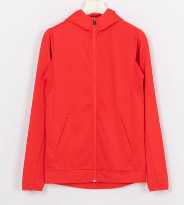 Spring Autumn Accept Custom Polyester Cotton Spandex Fabric Red Oversize Long Sleeve Hoodie