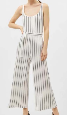 2025 Black White Striped Daily Life Jumpsuit for Women Customized Matching Clothes Jumpsuits