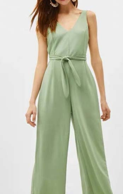 2025 Green Striped Daily Life Jumpsuit for Women Customized Matching Clothes Jumpsuits