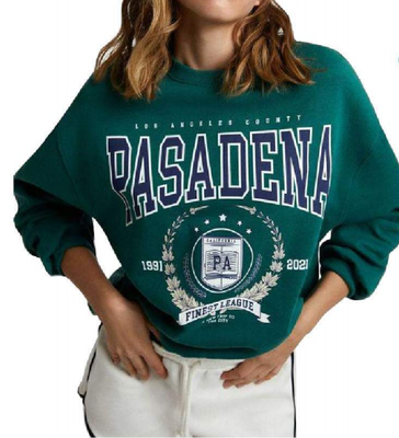 Custom LOGO OEM & ODM women sweater Sweatsuit Retro Oversized Print Custom Unisex